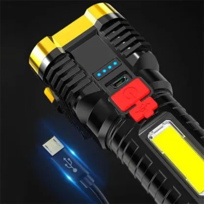 6000LM Waterproof Flashlight Built in Battery USB Charging @ Just 499