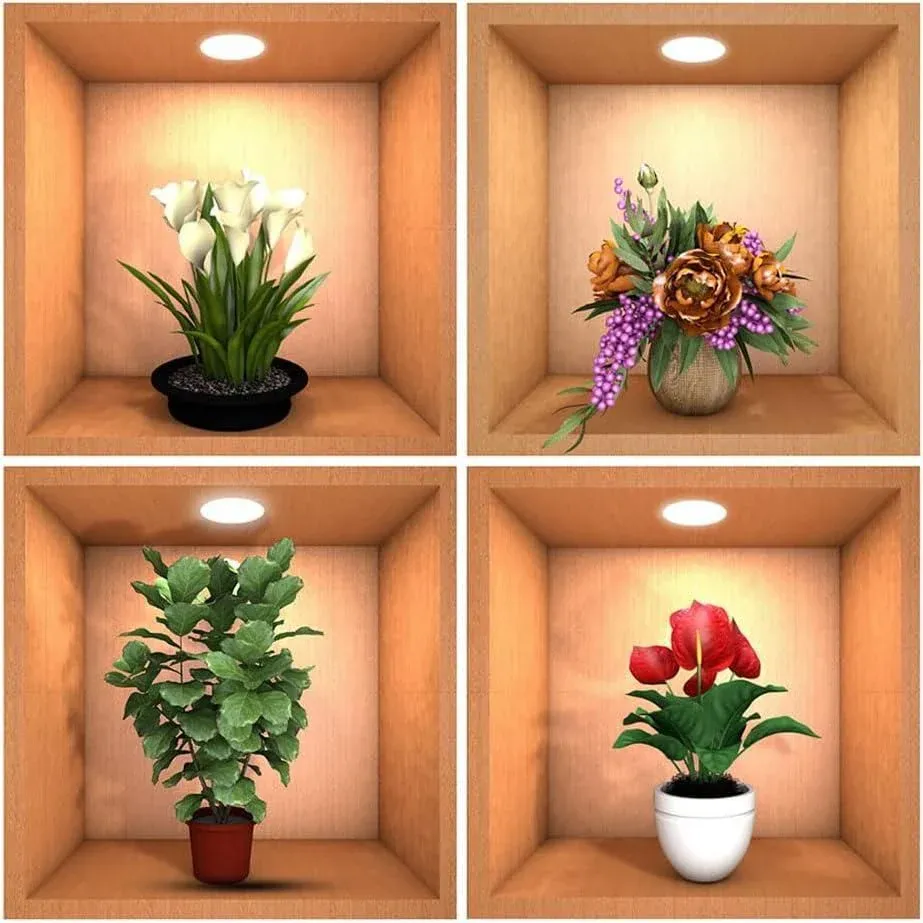 Green Plant Potted 3D Wall Stickers (Set of 4) @ Just Rs.499/-