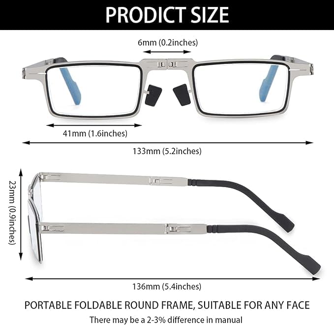 Ultra Light Material Screwless Foldable Reading Glasses @ Rs. 599/-