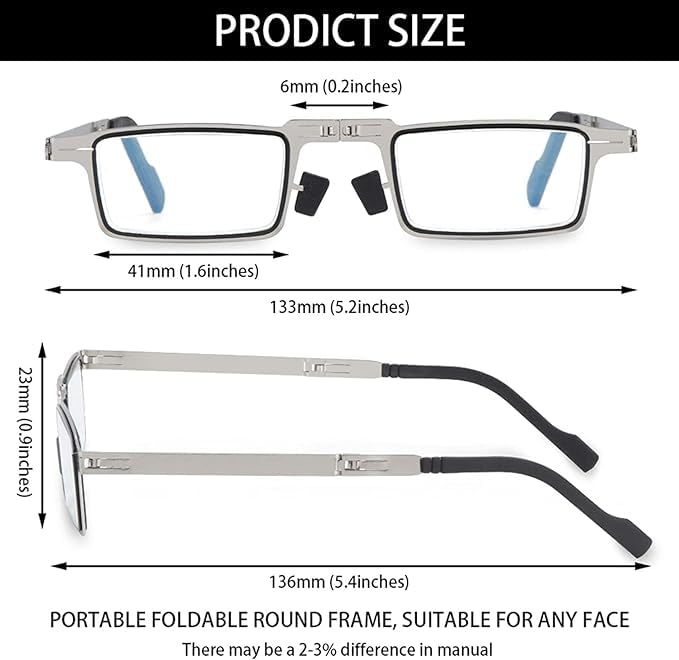 Ultra Light Material Screwless Foldable Reading Glasses @ Rs. 599/-