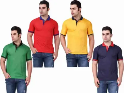 Pack of 5 Premium Fabric Polo Neck T-shirts @699/