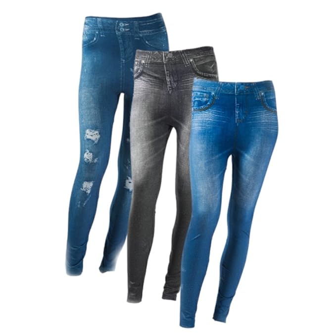 SSK Slim Shape Jeans (Jeggings) - Pack of 3 (Blue and Black) @ Just Rs.999/-