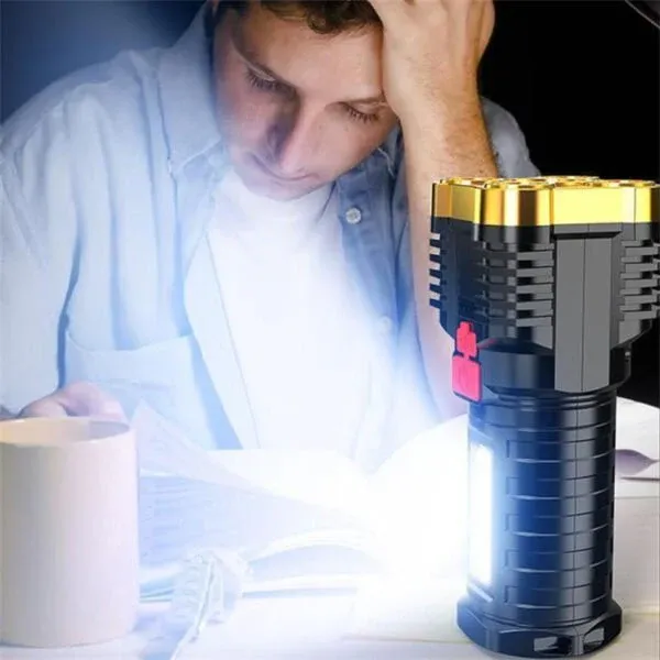 6000LM Waterproof Flashlight Built in Battery USB Charging @ Just 499