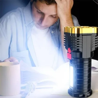 6000LM Waterproof Flashlight Built in Battery USB Charging @ Just 499