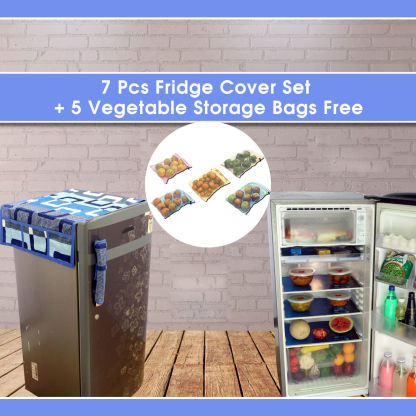 7 Pcs Fridge Cover Set + 5 Vegetable Storage Bags + 3 Vacuum Seal Pouch Free @ Just Rs.499/-