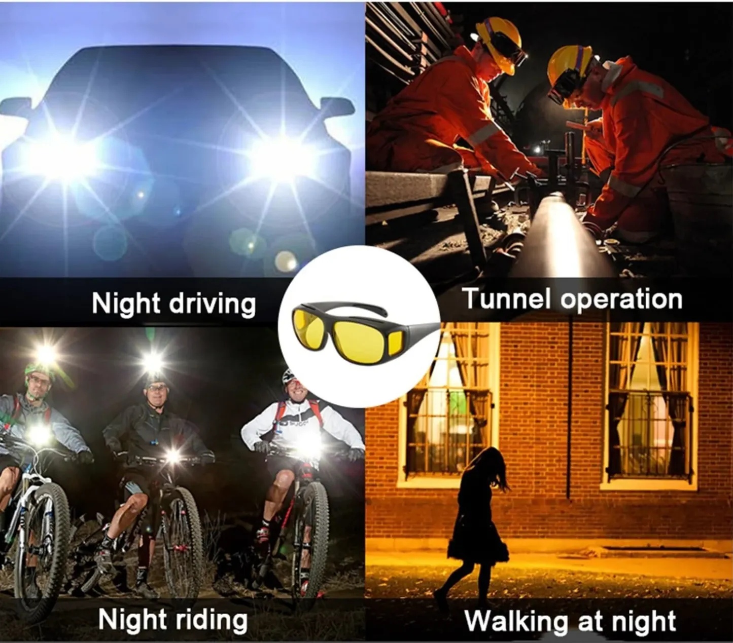 HD Night Vision Glasses With Free Transparent Earbud @ Just Rs.599/-