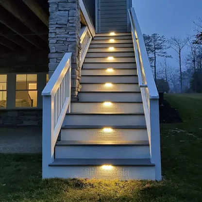 Solar Deck Lights Outdoor Solar Waterproof Led Solar Lights For Outdoor Stairs, Step, Fence, Yard, Patio, And Pathway(Warm White Light) @ Just Rs.599/-