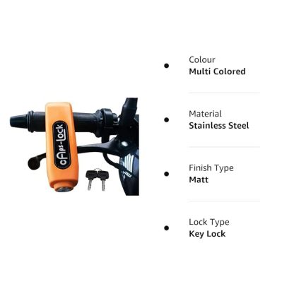Heavy Duty Bike Brake Lock - Locking System by Holding Handle Bar with Brake Lever