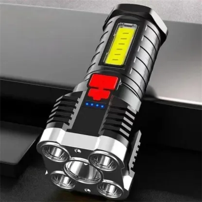 6000LM Waterproof Flashlight Built in Battery USB Charging @ Just 499