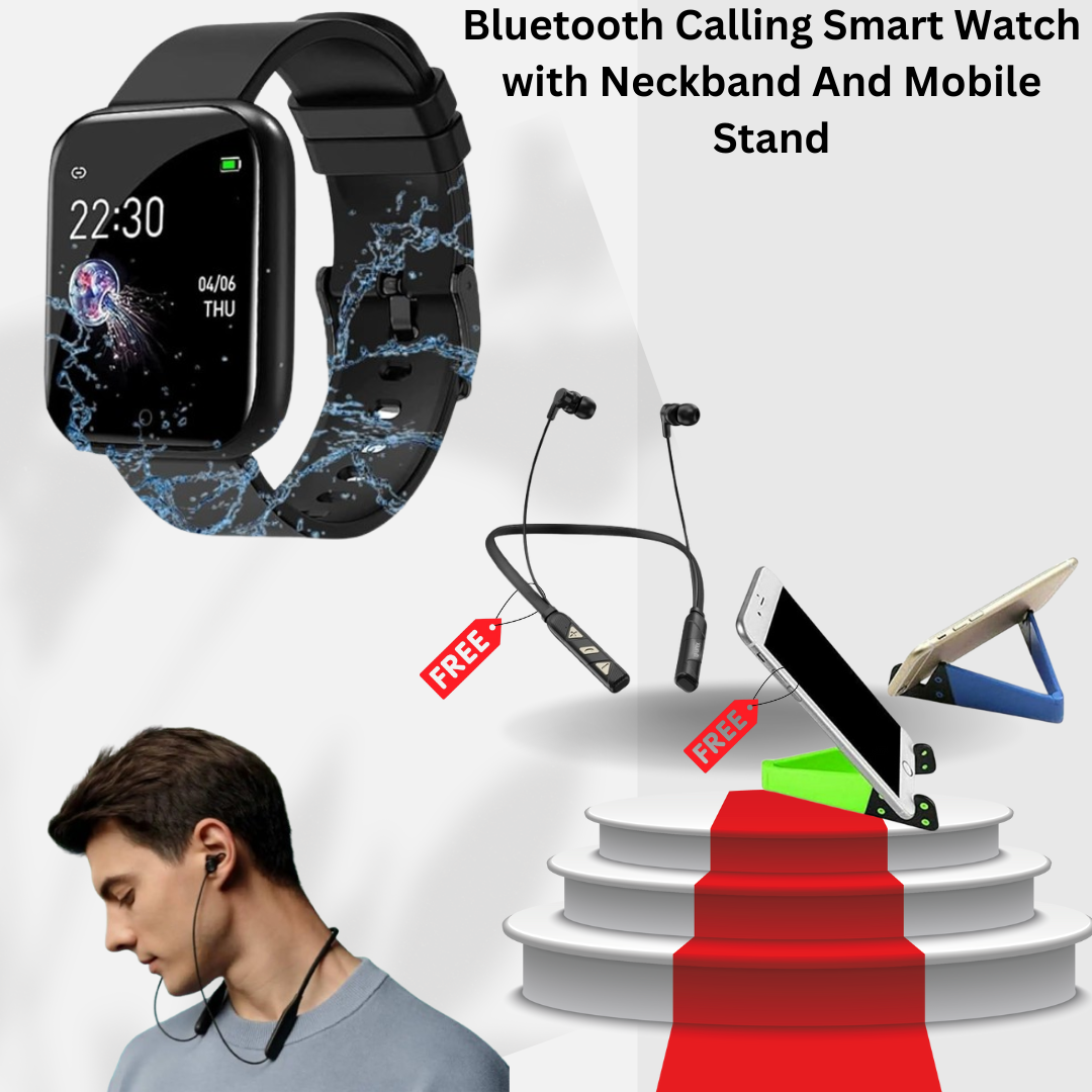 Bluetooth Calling Smart Watch with Neckband And Mobile Stand @ Just Rs.699/-