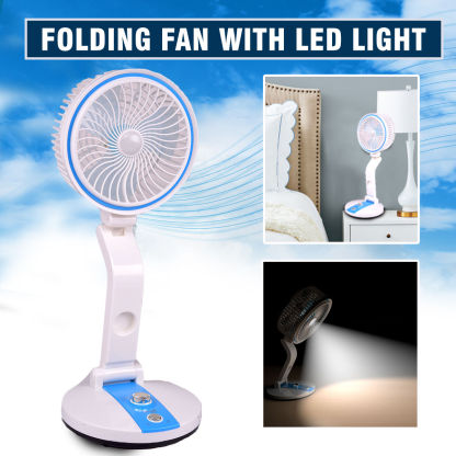 Portable Folding Fan with LED Light | USB Rechargeable @ Just Rs.1299/-