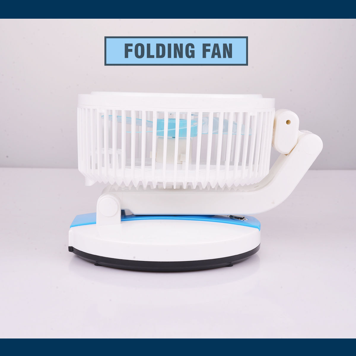Portable Folding Fan with LED Light | USB Rechargeable @ Just Rs.1299/-