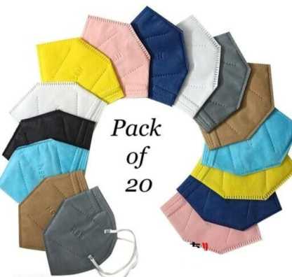 Pack of 20 N95 Masks Anti-Pollution Washable Re-usable 5 Layered @ Just Rs.399/- 