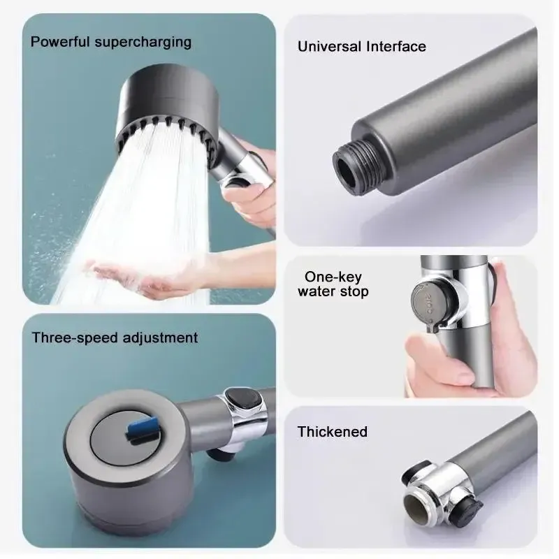 4 in 1 High Pressure Massage Shower Head @ Just Rs.599/-