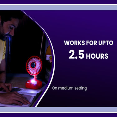 Rechargeable Portable Fan with LED Light @ Just Rs.499/-
