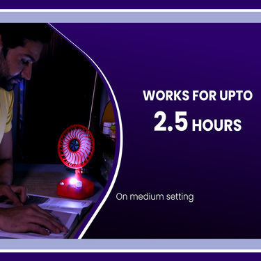 Rechargeable Portable Fan with LED Light @ Just Rs.499/-