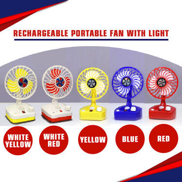 Rechargeable Portable Fan with LED Light @ Just Rs.499/-