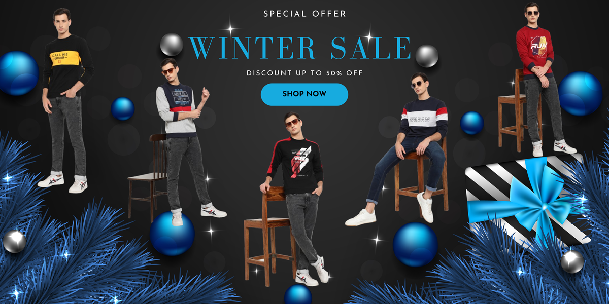 Men's Printed Round Neck Sweatshirt
