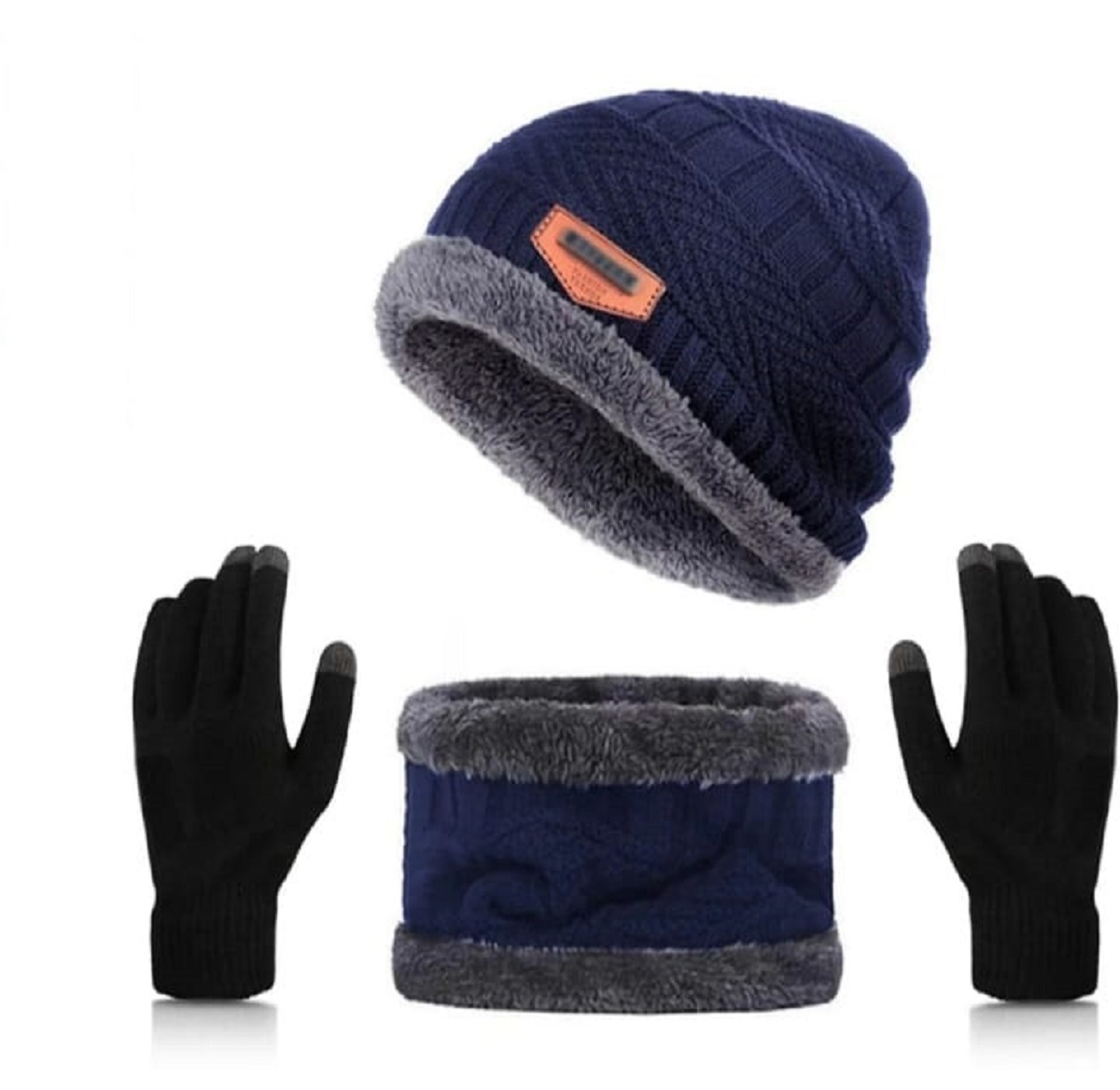 Unisex Woolen Winter Cap Gloves & Neck Muffler Warm Soft @ Just Rs.599/-