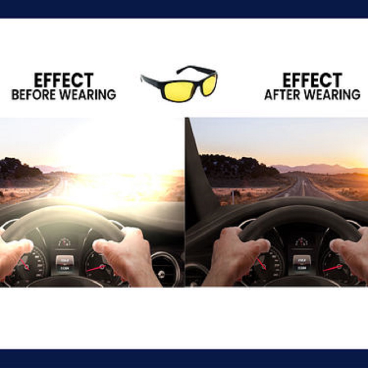 Anti Glare Night Vision Glasses Pack Of 2 @ Just Rs.399/-