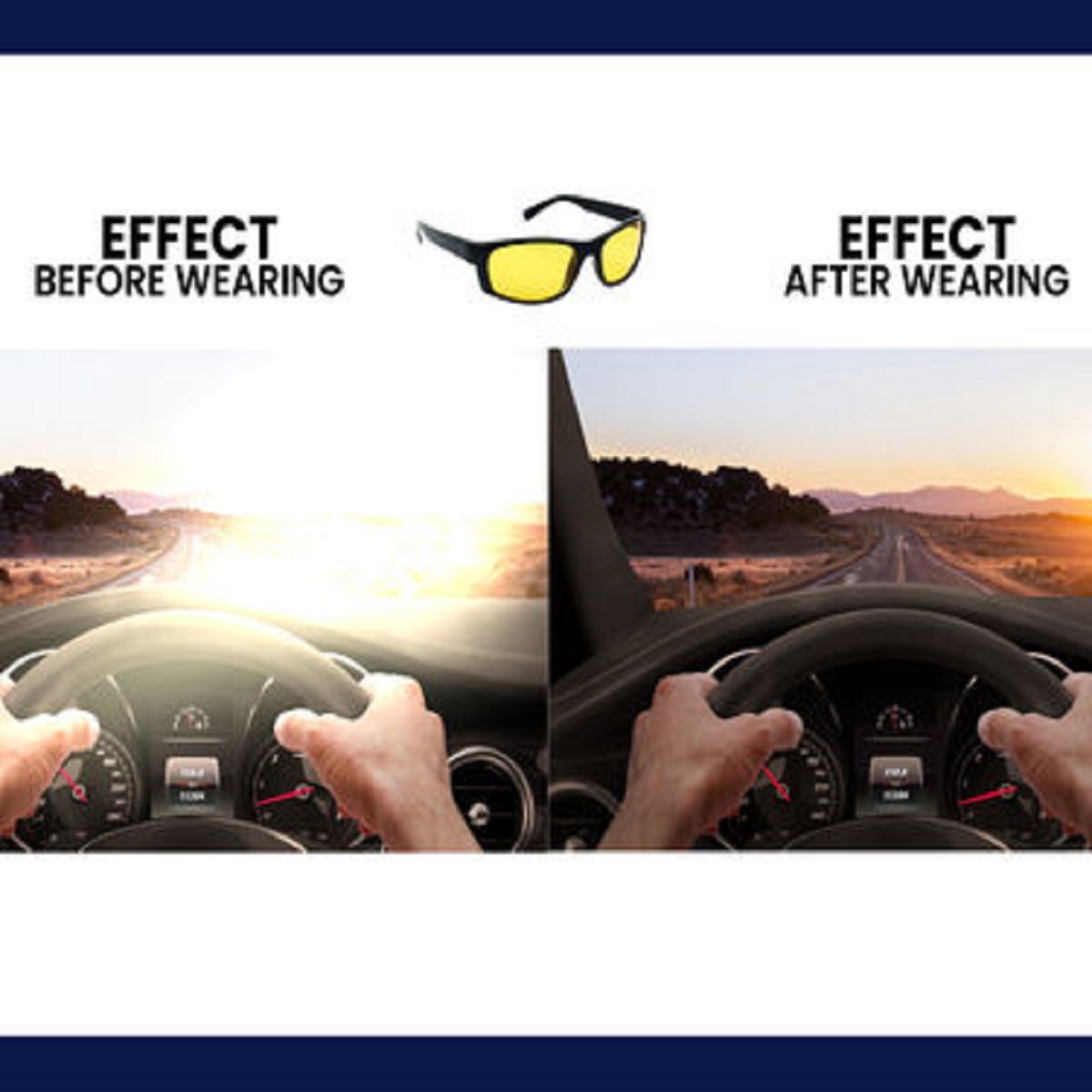 Anti Glare Night Vision Glasses Pack Of 2 @ Just Rs.399/-