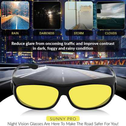 Anti Glare Night Vision Glasses With Free Bluetooth Neckband @ Just Rs.599/-