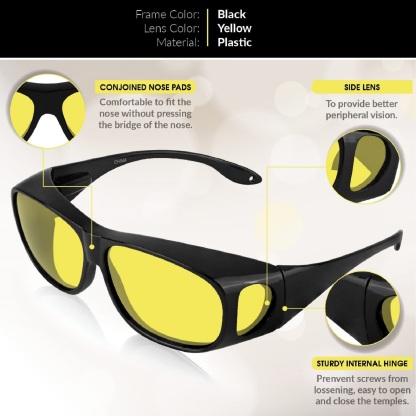 HD Night Vision Glasses With Free Transparent Earbud @ Just Rs.599/-