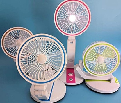 Portable Folding Fan with LED Light | USB Rechargeable @ Just Rs.1299/-