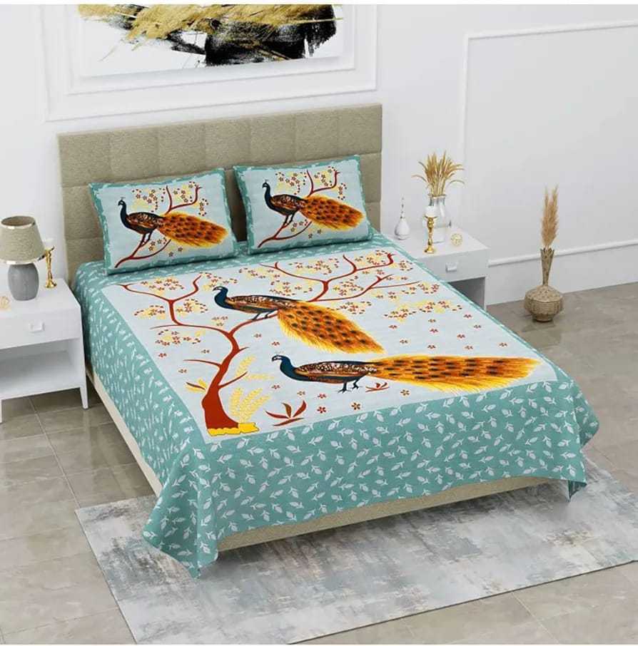 Jaipuri Print Cotton Bedsheet With 2 Pillow Covers @ Just Rs. 599/-