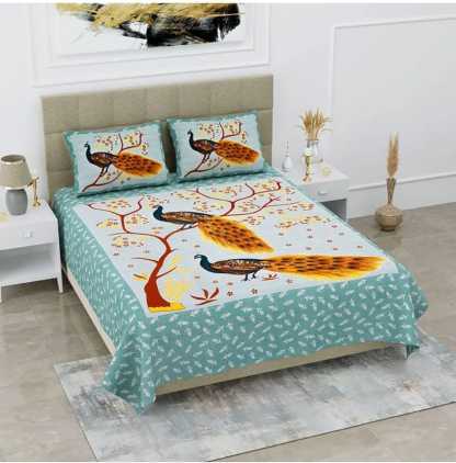 Jaipuri Print Cotton Bedsheet With 2 Pillow Covers @ Just Rs. 599/-