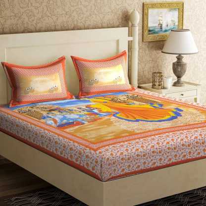 Jaipuri Print Cotton Bedsheet With 2 Pillow Covers @ Just Rs. 599/-