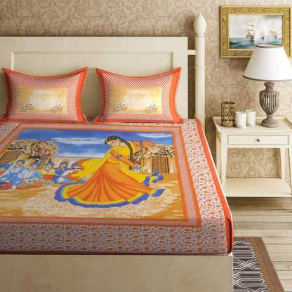 Jaipuri Print Cotton Bedsheet With 2 Pillow Covers @ Just Rs. 599/-