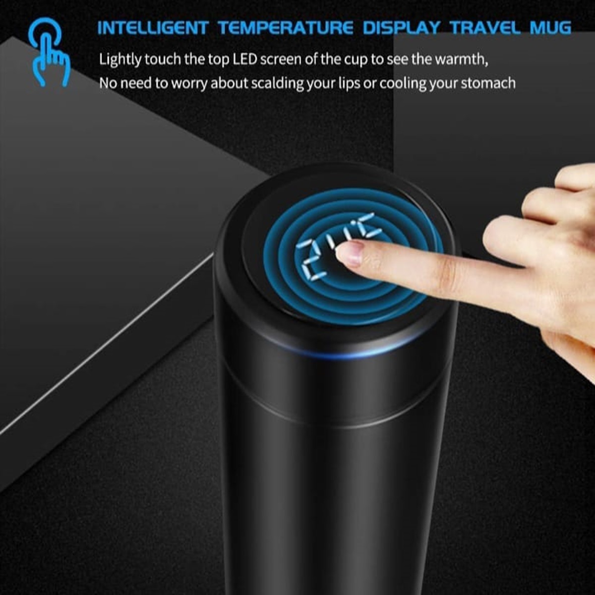 24 Hrs Hot & Cold Flask with Temperature Display With Free 2 Double Wall Cups @ Just Rs.699/-