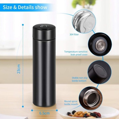 24 Hrs Hot & Cold Flask with Temperature Display With Free 2 Double Wall Cups @ Just Rs.699/-