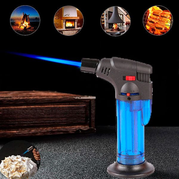 Jet Flame Gas Lighter, Windproof ABS Strong Plastic Handy Liter, Built-in Safety Lock, Multicolored Pack of 2 @ Just Rs.499/-