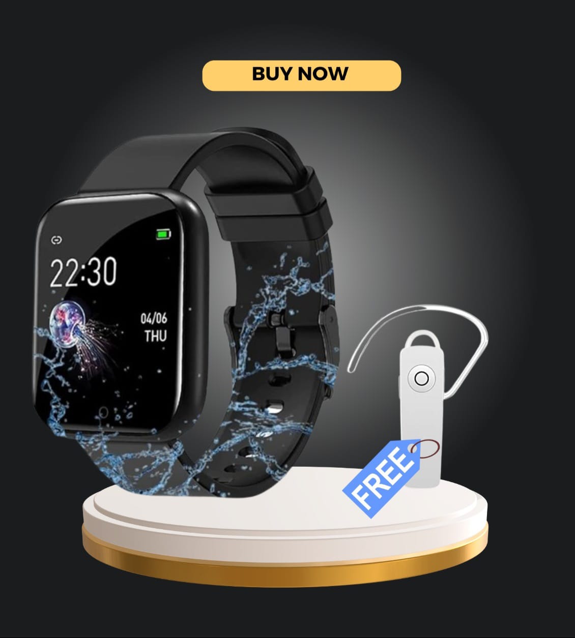 Smart Watch D116 Water Proof  with Free Single Bluetooth @ Just Rs.599/-
