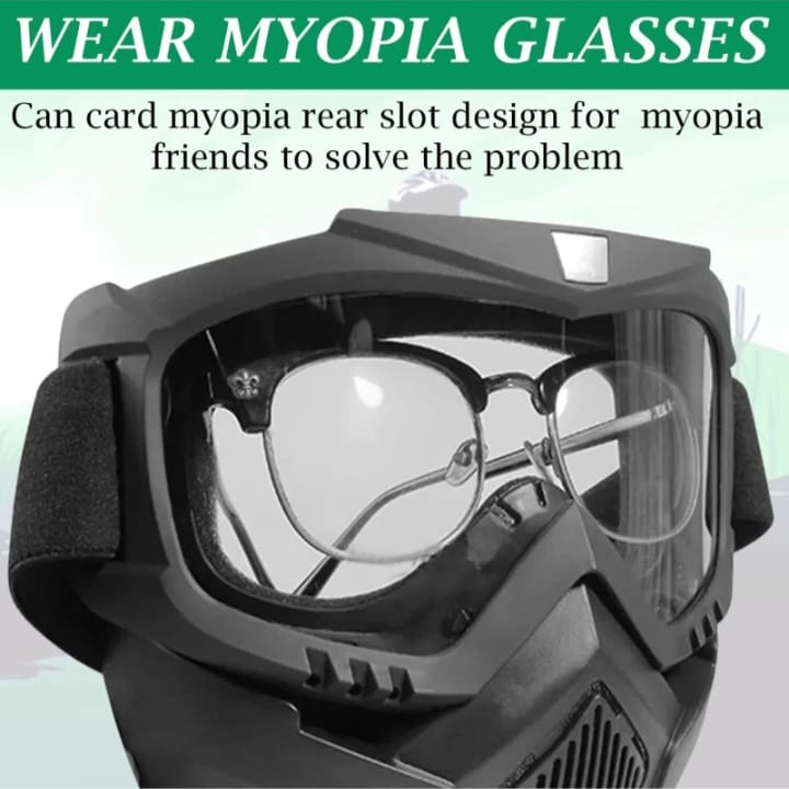 Transparent Full Faceshield Reusable Dustproof Anti-fog Mask Safety Glasses @ Just Rs.499/-