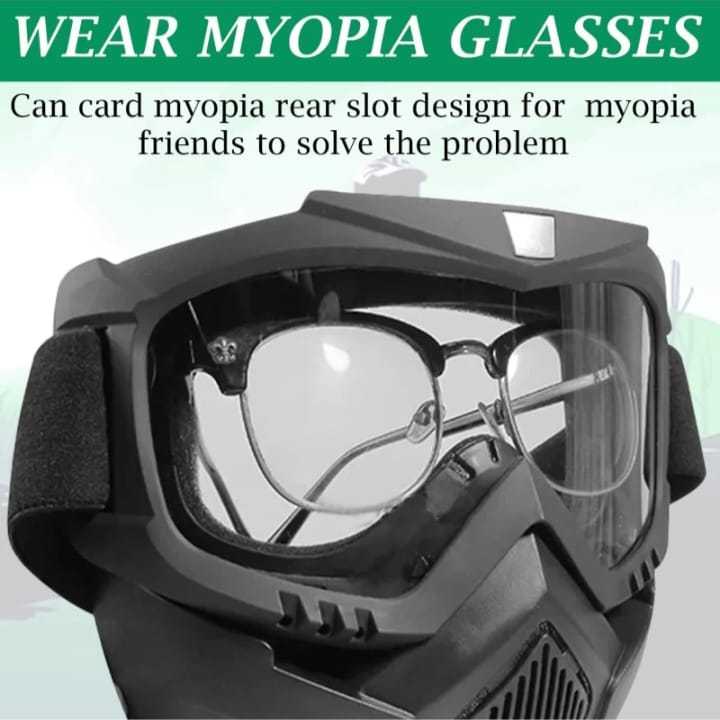 Transparent Full Faceshield Reusable Dustproof Anti-fog Mask Safety Glasses @ Just Rs.499/-