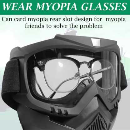 Transparent Full Faceshield Reusable Dustproof Anti-fog Mask Safety Glasses @ Just Rs.499/-