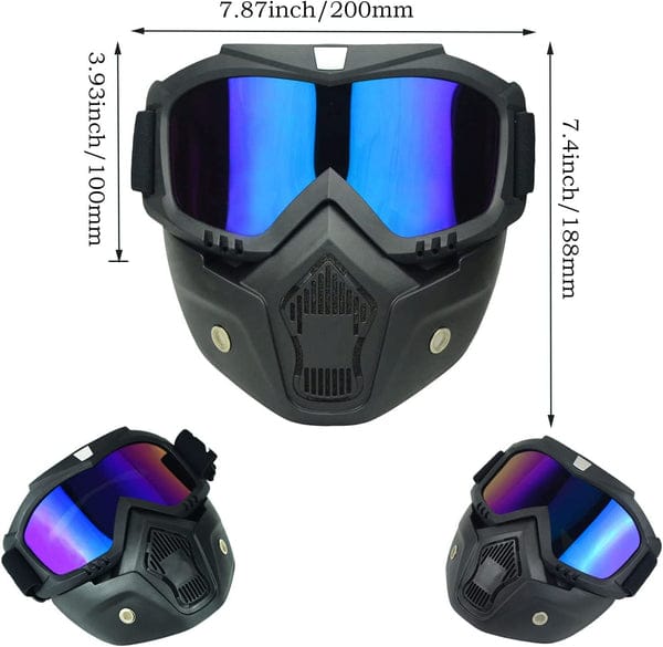 Transparent Full Faceshield Reusable Dustproof Anti-fog Mask Safety Glasses @ Just Rs.499/-