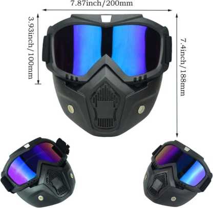 Transparent Full Faceshield Reusable Dustproof Anti-fog Mask Safety Glasses @ Just Rs.499/-