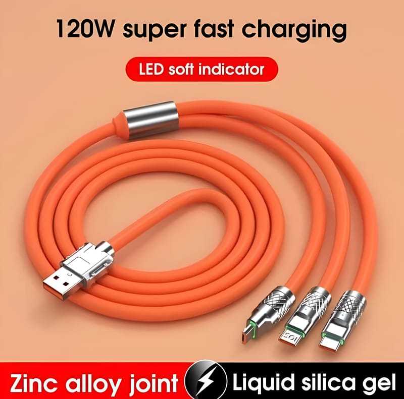Fast Charging Data Cable 3 in 1 @ Just Rs.499/-