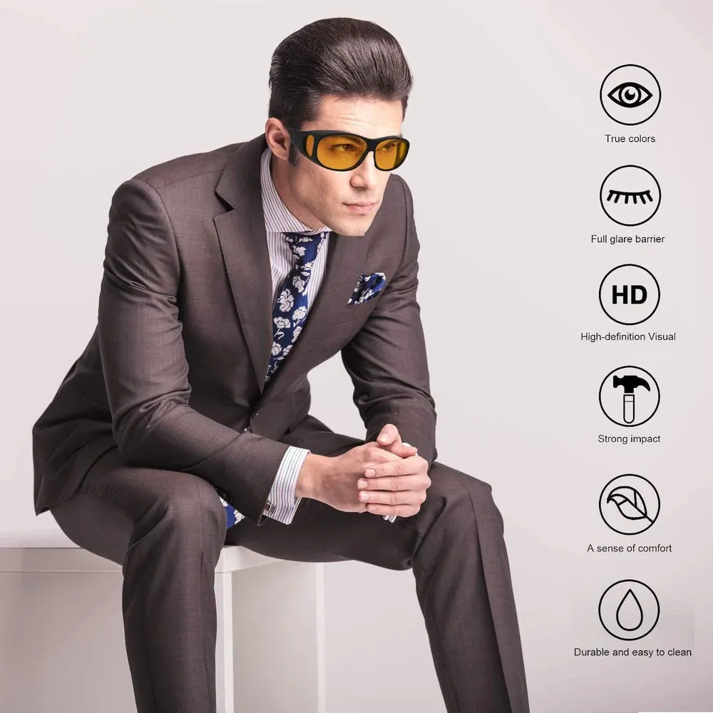 Anti Glare Night Vision Glasses With Free Bluetooth Neckband @ Just Rs.599/-