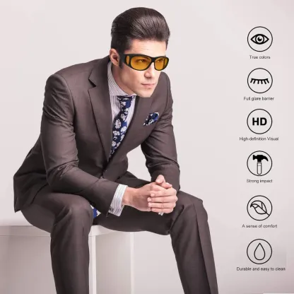 Anti Glare Night Vision Glasses With Free Bluetooth Neckband @ Just Rs.599/-