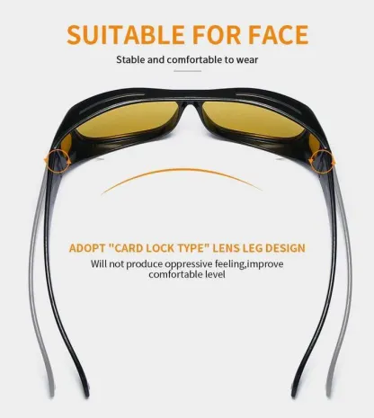 HD Night Vision Glasses With Free Transparent Earbud @ Just Rs.599/-