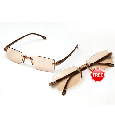 Buy One Get One Free Rimless Colored Daily Use Reading Glasses BRG28 @ Just Rs.499/-