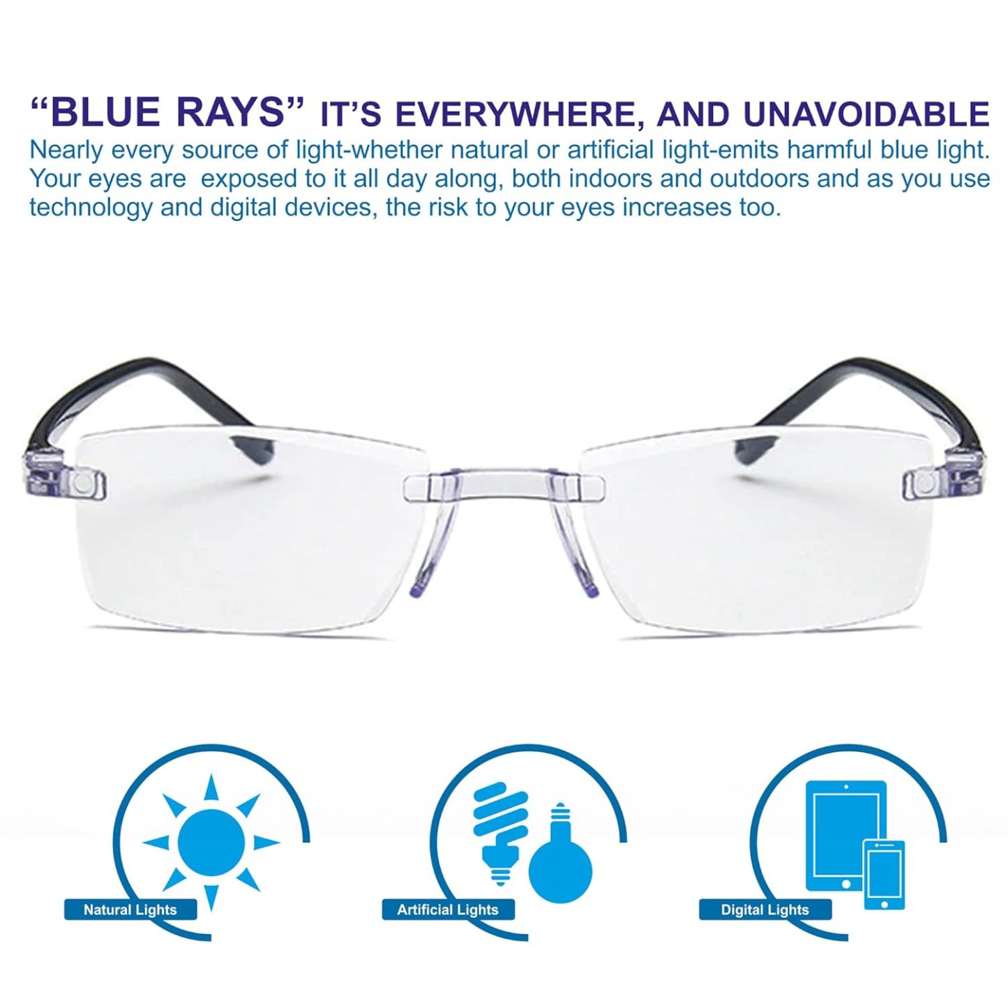 Rimless One Power Mobile Protection Reading Glasses_ Buy One Get One Free @ Just Rs.499/-