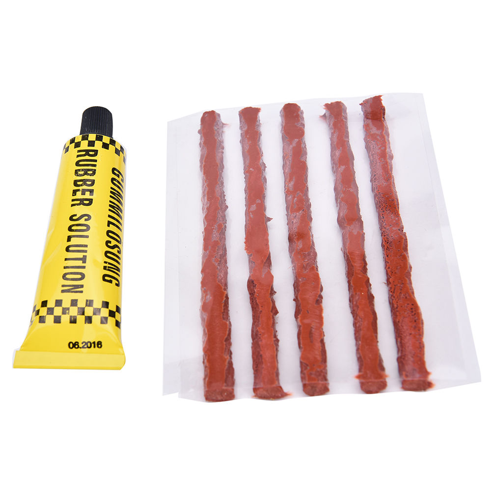 Car Bike Auto Tire Puncture Plug Repair Tool Kit With Glue For Tubeless Tyre Safety Strip @ Just Rs.499/-