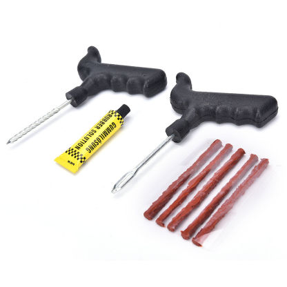 Car Bike Auto Tire Puncture Plug Repair Tool Kit With Glue For Tubeless Tyre Safety Strip @ Just Rs.499/-