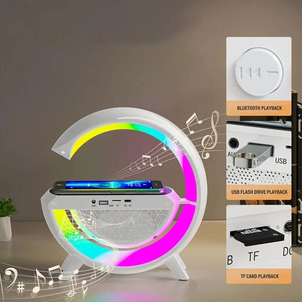 G Shape Wireless Speaker with Color Night Lamp @ Just Rs.799/-